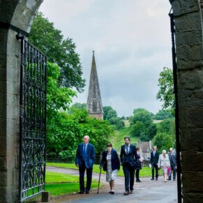 Buckinghamshire Church Wedding Photography - the guests depart the ceremony and head towards the reception venue