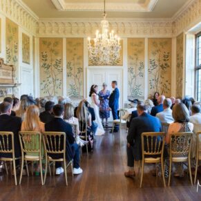 The atmospheric civil ceremony in progress inside the Dining Room