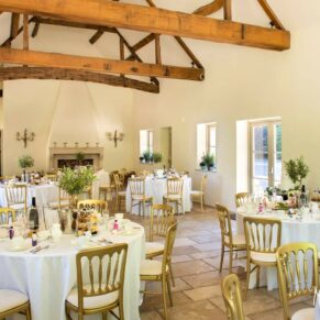 Hill House interior all setup for the meal at this gorgeous light filled venue