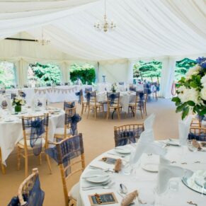 Buckinghamshire Marquee Wedding Photography - interior shot at this fabulous Missenden Abbey celebration