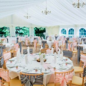Buckinghamshire Marquee Wedding Photography - stunning interior capture at Missenden Abbey