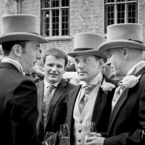 The lads enjoying a some lively banter during the drinks reception