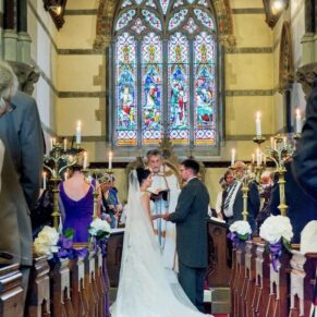 The ceremony in progress at the parish church in Clearwell