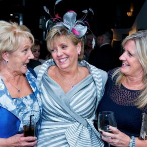 Gatsby Berkhamsted - Hertfordshire Wedding Photographer - reportage image of three ladies captured during the drinks reception
