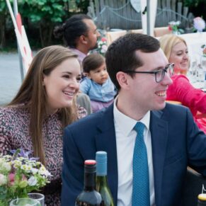 Guest reactions and smiles during the speeches at this lively marriage celebration