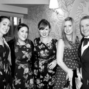 Harte and Garter Hotel Windsor Wedding Photography - some of the friends pose for my camera in the bar