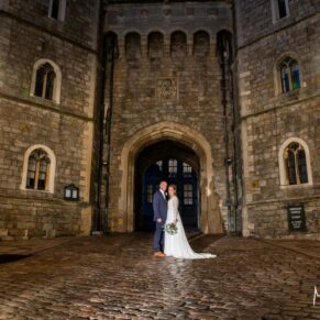 Harte and Garter Hotel Windsor Wedding Photography - the castle entrance is always an option for a photo if we are quick