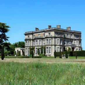 Stunning exteriors under perfect blue skies at this famous Buckinghamshire wedding venue