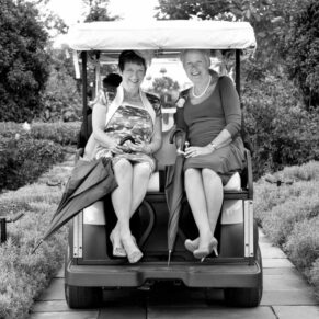 Le Manoir Aux Quat Saisons Wedding Photographer - the golf buggies make for great photo opportunities