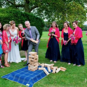 Micklefield Hall Wedding Photography - lawn games are always so popular amongst the guests