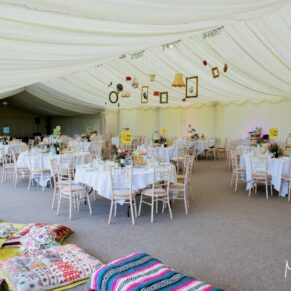 Micklefield Hall Wedding Photography - fabulous marquee interior at this Buckinghamshire venue