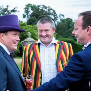 Micklefield Hall Wedding Photography - the lads enjoying the banter in the gardens