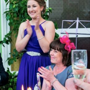 Odney Club Wedding Photography - heartfelt reactions during the speeches