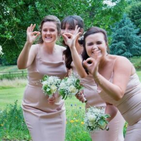 Same Sex Buckinghamshire Wedding Photography - the bridesmaids larking around at this reception