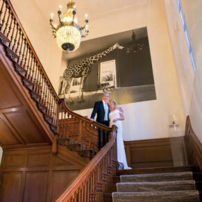 The grand staircase is always a must for a photo opportunities at The Grove Hotel in Hertfordshire