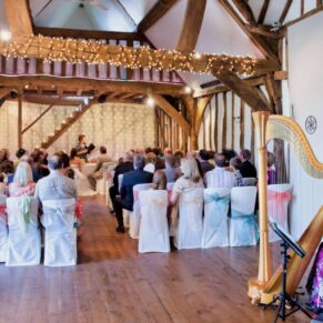 Old Luxters Wedding Photography - indoor civil ceremony in progress