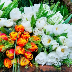 Old Luxters Wedding Photography - the tulip bouquets for the day