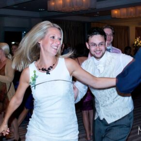 Runnymede Hotel Wedding Photography - the lively dancing at this fun packed reception