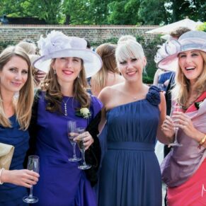 Sir Christopher Wren Hotel Wedding Photography - natural group of some ladies during the drinks reception