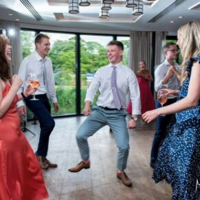 Swan at Streatley wedding - guests partying the night away during the evening reception