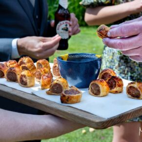 Swan at Streatley wedding - divine food provided by the hotel during the drinks reception