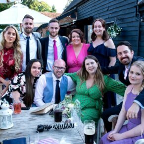 Guests kindly pose for my camera during the outdoor drinks reception