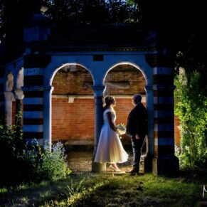 The Tudor Barn's folly at dusk makes for fabulous picture opportunities