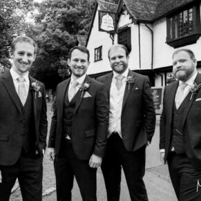 The Olde Bell Hurley Wedding Photography - the lads are really relaxed before the ceremony