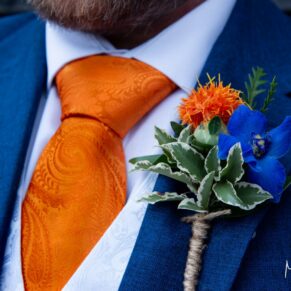 The Olde Bell Hurley Wedding Photography - close-up detail shot of the groom's outfit