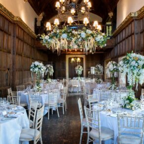 Interiors don't get much better than the Great Hall for a glitzy and atmospheric wedding breakfast