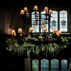 Stained glass windows in the Great Hall illuminate the interiors with the most dramatic lighting