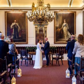 The opulent interiors of the Guildhall are beautiful for a wedding ceremony