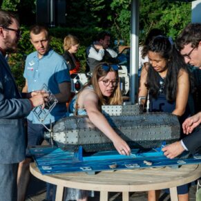 The table top escape rooms totally captured the attention of these wedding guests at The Great House in Sonning during the evening reception