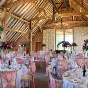 Wow wedding interiors at every turn inside the majestic Rackleys Barn in the Chilterns