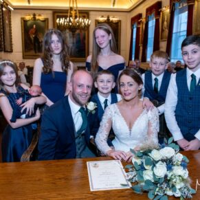 The signing of the wedding register at the Windsor Guildhall provides for great photo opportunities once the formalities are over