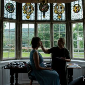 The feature windows at Bisham Abbey provide fabulous photography opportunities on a wedding day