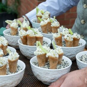 Commercial photography assignment capturing a selection of canapes for a Buckinghamshire restaurant