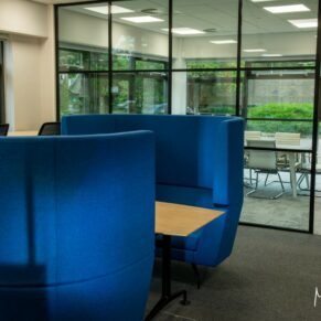 Office interiors commercial photography using artistic lighting effects - captured for a Buckinghamshire design team