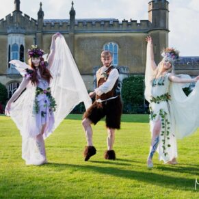 Buckinghamshire events photography of the historical performers before their live act