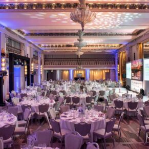 Buckinghamshire and London events photography - architectural interior of West End conference room